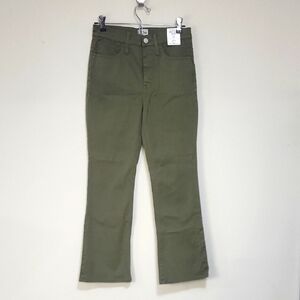 J. CREW Olive Green 9" Billie Demi Boot Crop Pant 25/25